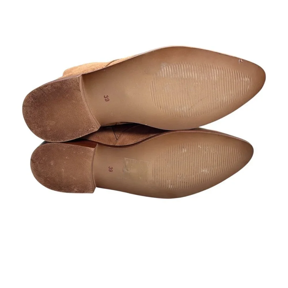 Roolee 39 Tan Suede Lace Up Boot Boho Casual Indie